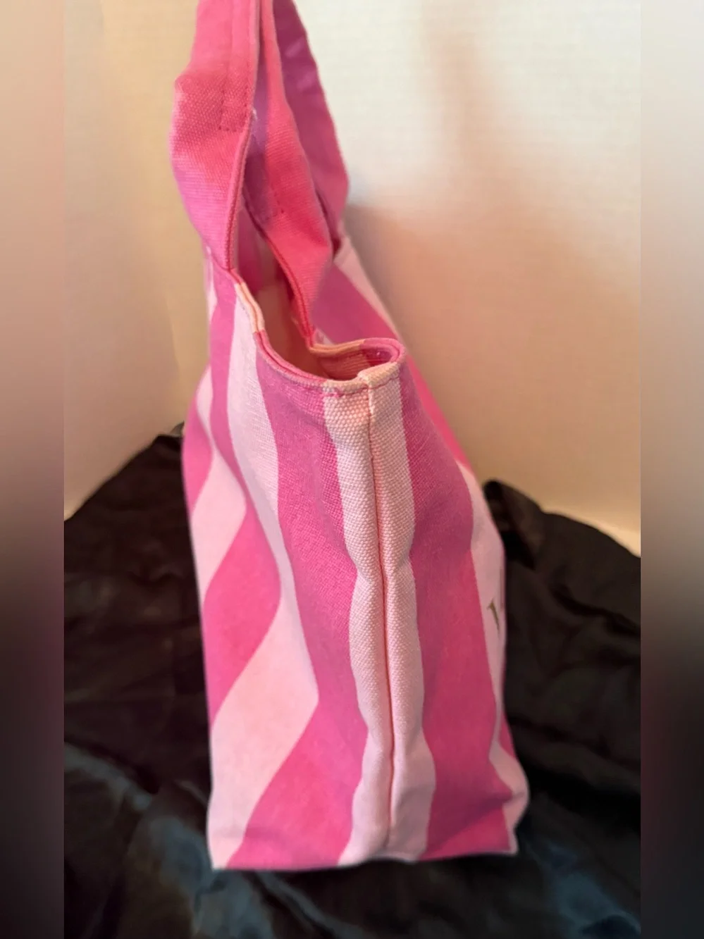 Victoria's Secret 2000’s Pink & Light Pink Striped Canvas Tote
